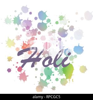 Abbildung: abstrakte farbenfrohe Happy Holi Stock Vektor