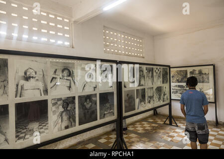 Rote Khmer Gefängnis in Phnom Penh. Stockfoto