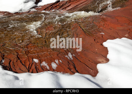 Winter in Oak Creek Canyon Stockfoto