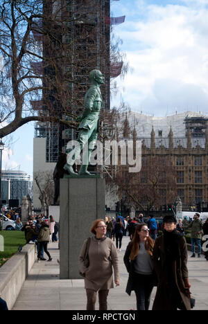 Statue von Jan "Christlichen" Smuts in der Nähe der Houses of Parliament, Westminster Stockfoto