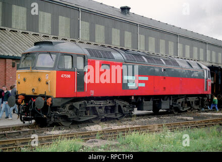 Class 47 Lokomotive außerhalb Doncaster in 1992 Stockfoto