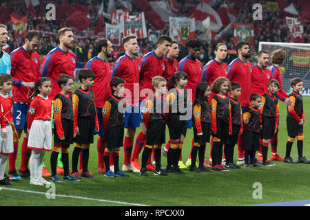 Madrid, Spanien. 20 Feb, 2019. Während des Spiels zwischen Atletico de Madrid und. Juventus. Atletico de Madrid wons 2 bis 0 über Juventus Turin mit den Zielen von Gimenez und Godin. Quelle: Jorge Gonzalez/Pacific Press/Alamy leben Nachrichten Stockfoto