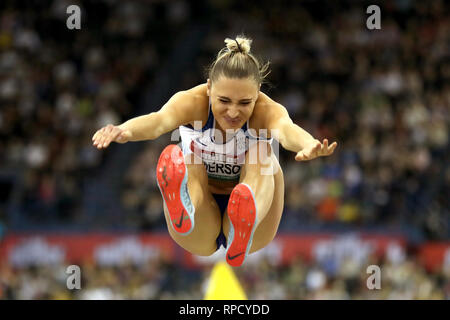 Großbritanniens Niamh Emerson während der Frauen Weitsprung Stockfoto