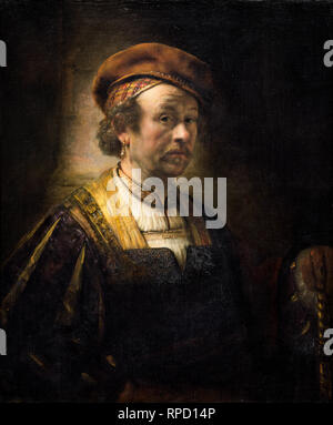 Rembrandt, Selbstporträt des Künstlers, 1650, Malerei Stockfoto