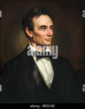 Abraham Lincoln, 1860, Portrait Gemälde von George Peter Alexander Healy Stockfoto