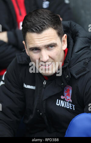 BLACKBURN, Großbritannien 17. FEBRUAR Stewart Downing von Middlesbrough während der Sky Bet Championship Match zwischen Blackburn Rovers und Middlesbrough im Ewood Park, Blackburn am Sonntag, 17. Februar 2019. (Credit: Mark Fletcher | MI Nachrichten) Stockfoto