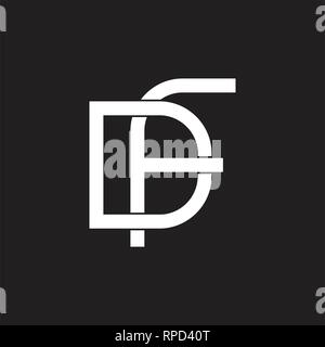 Buchstaben df Einfache verknüpften Posten logo Vektor Stock Vektor