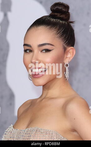 Madison Bier auf dem roten Teppich bei den BRIT Awards 2019 in der O2, Halbinsel Square in London gesehen. Stockfoto