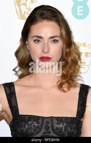 Freya Mavor besucht die EE British Academy Film Awards in der Royal Albert Hall in London, den 10. Februar 2019 © Paul Treadway Stockfoto