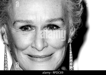 Die amerikanische Schauspielerin Glenn Close besucht die EE British Academy Film Awards in der Royal Albert Hall in London, den 10. Februar 2019 © Paul Treadway Stockfoto