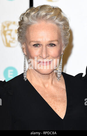 Die amerikanische Schauspielerin Glenn Close besucht die EE British Academy Film Awards in der Royal Albert Hall in London, den 10. Februar 2019 © Paul Treadway Stockfoto