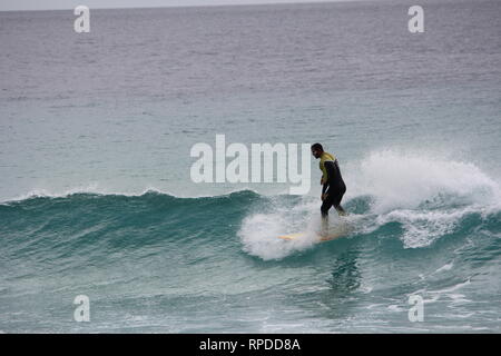 Weihnachten Surfen Ereignis am Playa Jandia, Fuerteventura, Spanien Stockfoto