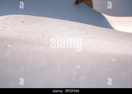 Nahaufnahme der weiße Schnee auf dem Boden Stockfoto