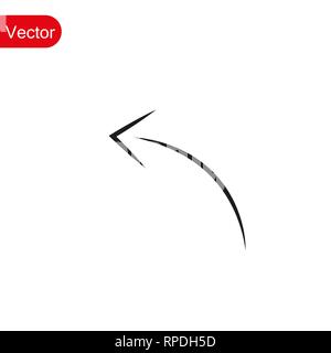 Symbol Pfeil nach links, Pfeil nach links auf das Symbol Vektor, in trendigen Flat Style auf weißem Hintergrund. Symbol Pfeil nach links, Pfeil nach links Symbol Abbildung: Eps 10. Stock Vektor