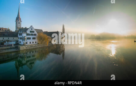 Schönen Dorf Wilderswil iin der Schweiz Stockfoto
