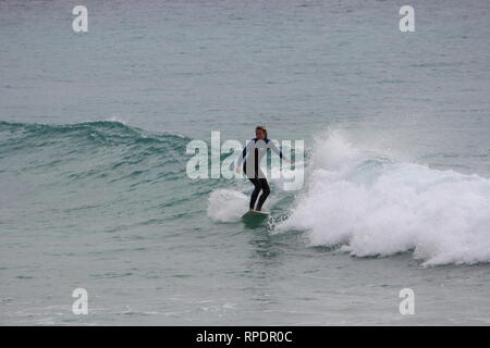 Weihnachten Surfen Ereignis am Playa Jandia, Fuerteventura, Spanien Stockfoto