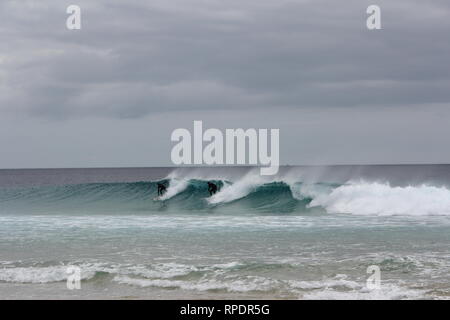 Weihnachten Surfen Ereignis am Playa Jandia, Fuerteventura, Spanien Stockfoto