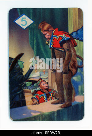 Der Zauberer von Oz Kartenspiel in London im Jahre 1940 produziert von Castell Brothers Ltd., (Pepys Marke) mit der Einführung der MGM film in Großbritannien in diesem Jahr überein Stockfoto