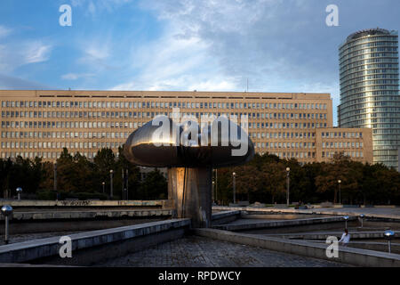 Brunnen der Union, Námestie slobody (Platz der Freiheit), Bratislava, Slowakei Stockfoto