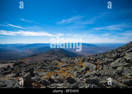 Blick vom Mt. Washington in New Hampshire Stockfoto