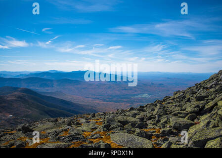 Blick vom Mt. Washington in New Hampshire Stockfoto