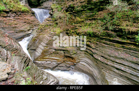 Wasserfall, Taughannock Falls State Park, New York State Stockfoto