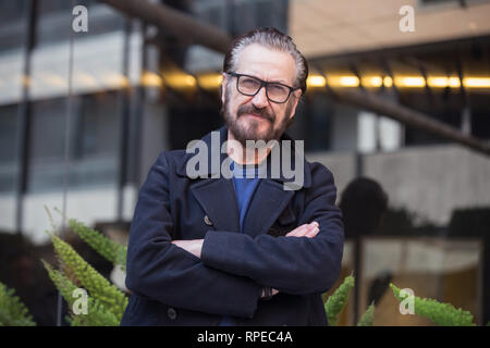 Rom, Italien. 21 Feb, 2019. Marco Giallini Photocall in Rom Der italienische Film "omanischen è Un altro Giorno' Quelle: Matteo Nardone/Pacific Press/Alamy leben Nachrichten Stockfoto