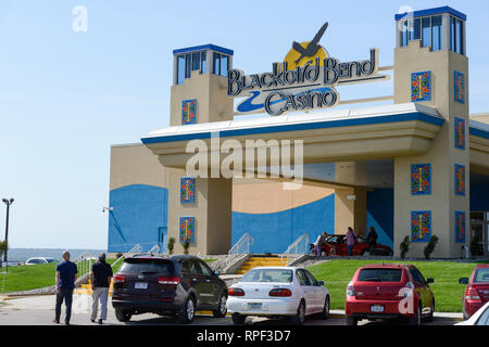 USA, Iowa, Omaha Reservierung, Blackbird Bend Casino in Onawa, von Native Americans von Omaha Nationen betrieben, Parkplatz Stockfoto