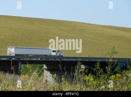 USA, Nebraska, Omaha Reservierung, Soja Landwirtschaft Stockfoto