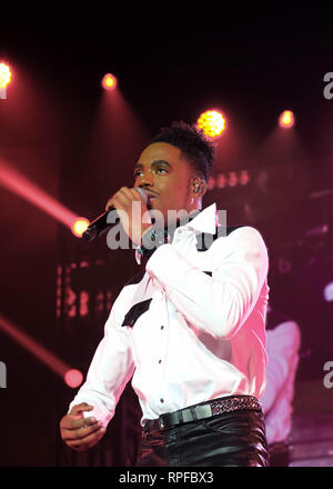 Bournemouth, Dorset, Großbritannien. 20. Februar 2019. X-Factor UK Tour 2019 - 20. Februar 2019, Dalton Harris auf der Bühne, BIC, Bournmouth, Dorset, UK Credit: Dawn Fletcher-Park/Alamy leben Nachrichten Stockfoto