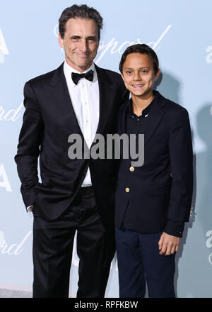 Schauspieler Lawrence Bender und Sohn Misha Bender am 2019 Hollywood für Wissenschaft Gala auf einem privaten Anwesen am 21 Februar, 2019 in Beverly Hills, Los Angeles, Kalifornien, USA. (Foto von Xavier Collin/Image Press Agency) Stockfoto