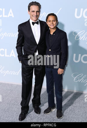 Schauspieler Lawrence Bender und Sohn Misha Bender am 2019 Hollywood für Wissenschaft Gala auf einem privaten Anwesen am 21 Februar, 2019 in Beverly Hills, Los Angeles, Kalifornien, USA. (Foto von Xavier Collin/Image Press Agency) Stockfoto