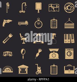 Lager Icons Set, einfachen Stil Stock Vektor