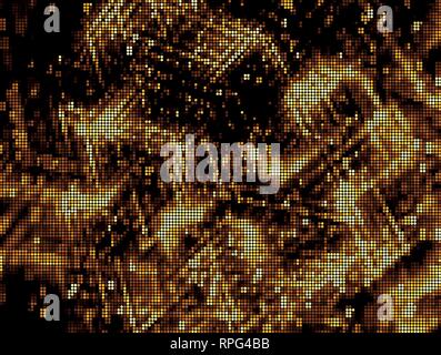 Vektor golden Blur bestehen aus leuchtenden Punkte auf dunklem Hintergrund Stock Vektor
