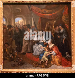 Moses und Pharao Krone durch Maler Jan Steen Stockfoto