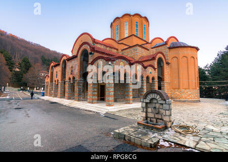 Panagia Soumela ist ein Symbol für die Orthodoxe Kirche von Ponto, Griechenland. Stockfoto