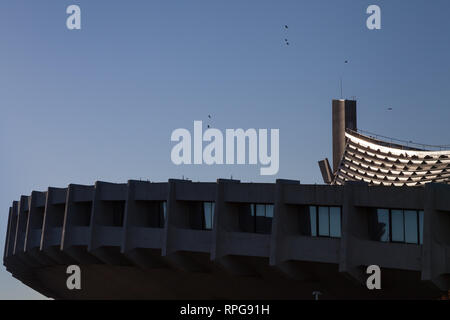 Die unverwechselbare Architektur des Yoyogi Nationalstadions, Yoyogi, Tokio, Japan Stockfoto