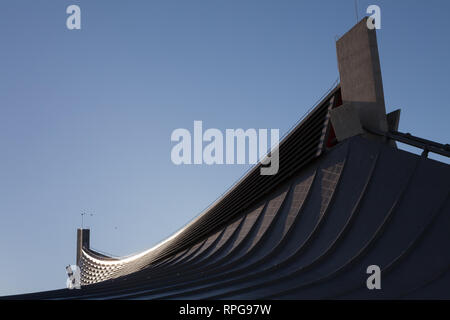 Die unverwechselbare Architektur des Yoyogi Nationalstadions, Yoyogi, Tokio, Japan Stockfoto