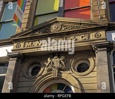 M Nairn & Co, Office 1903 - Lino , Linoleum, Fußbodenwäsche, Power-Webstühle, Canal St, Manchester, Gay Village, Lancashire, England, Großbritannien, M1 3HN Stockfoto