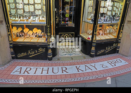 Arthur Kay & Bros, Juweliere Shop, 2 New Market, Manchester, North West England, UK, M 1 1 PT Stockfoto