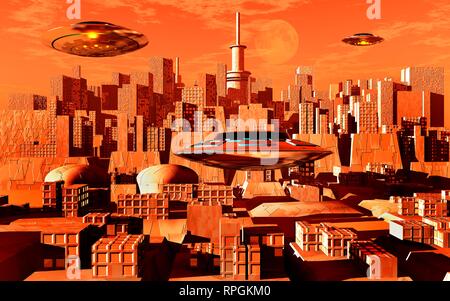 Futuroplolis, eine Stadt der Zukunft Stockfoto