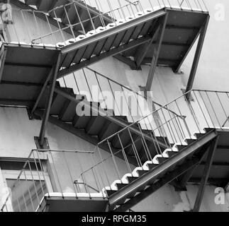 Schöne Treppe im Haus fotografiert close-up Stockfoto