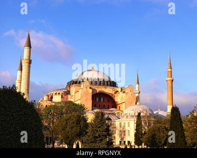 Luftaufnahme der Hagia Sophia in Istanbul, Türkei Stockfoto