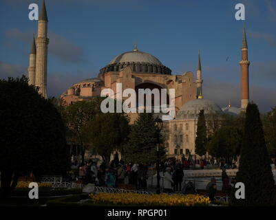 Luftaufnahme der Hagia Sophia in Istanbul, Türkei Stockfoto