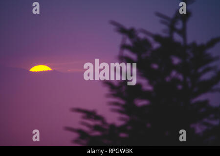 Sonnenuntergang in den Smokey Mountains Stockfoto