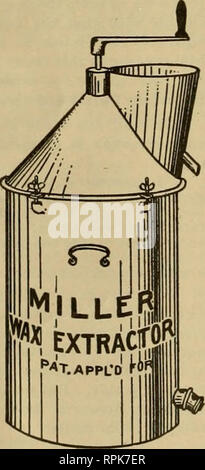 . American bee Journal. Biene Kultur; Bienen. 898 DER AMERICAN BEE JOURNAL Dez. 28, 1905 wenig Wert. Frisch - Pulver, für, es sei denn, trocken gehalten und in luftdicht verschlossenen Behältnissen nach gemacht wird, verliert es Grundlage dieses Branchen-Know-hows seinen Insektiziden Mächte. Ein Viertel der ein Pfund guten Pulver in einer Gießkanne (oder andere Behälter mit Ausguss, von denen ein kleiner Bach gegossen werden kann) und ein wenig Wasser hinzu; rühren, bis sich das Pulver gründlich nass ist, und dann der Rest der Gallone Wasser hinzu. Das Rühren der Mischung während der Verwendung halten, und die Mischung langsam in den Tunneln der Ant Gießen-Hügel, bis Sie alle füllen Stockfoto