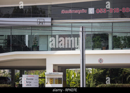 Chiangmai, Thailand - 21. Februar 2019: Honda offizielle Ho und Showroom von Honda Paradies Chiangmai. Lage auf der Straße Nr. 121 ca. 8 km von Do Stockfoto