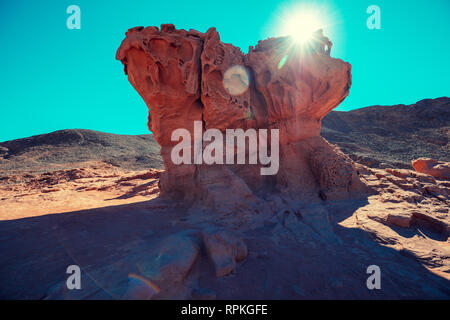 Pilz Sandstein in Timna Park in Arava Wüste in der Nähe von Eilat, Israel Stockfoto