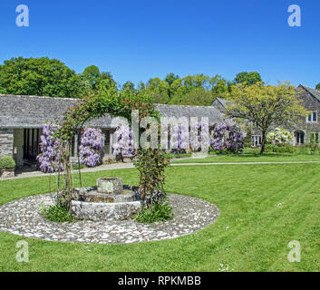 Buckland Abbey Devon einst Sir Francis Drake Cider House Garden Stockfoto