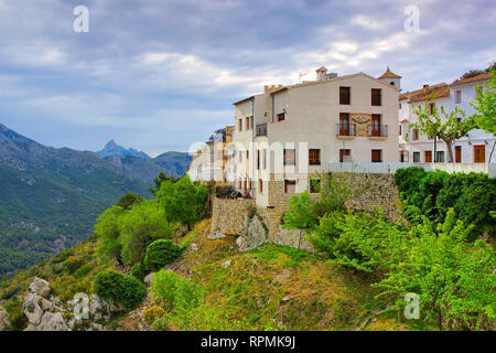 Guadalest, Dorf in den Rocky Mountains, an der Costa Blanca in Spanien Stockfoto